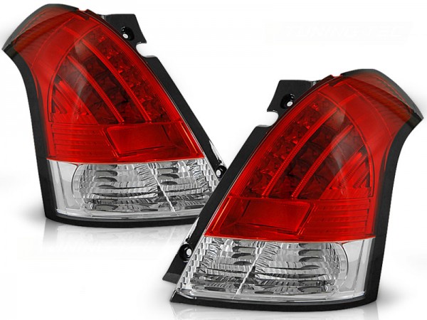 LED Rückleuchten für Suzuki Swift III (MZ, EZ) Bj. 05-10 Rot/Chrom