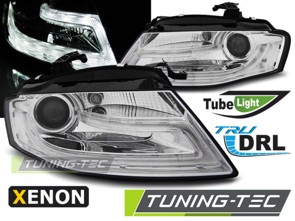 Xenon Scheinwerfer DRL LED Tagfahrlicht für Audi A4 B8 8K Bj. 08-11 Chrom LTI