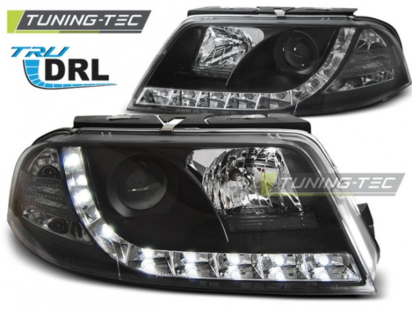 Scheinwerfer DRL LED Tagfahrlicht für VW Passat 3BG Bj. 00-05 Schwarz