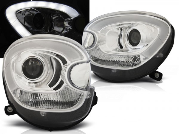 Scheinwerfer LED Tagfahrlicht Optik für Mini Countryman R60 Paceman R61 Bj. 10-14 Chrom LTI