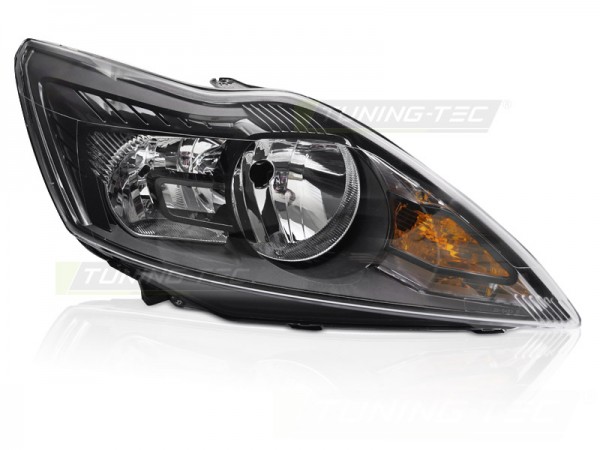 Scheinwerfer Halogen Rechts für Ford Focus MK2 Facelift Bj. 08-10 H1 H7 Schwarz