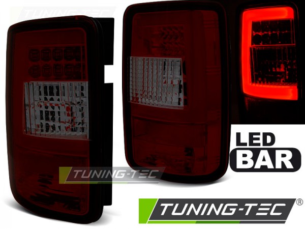 LED Lightbar Rückleuchten für VW Caddy 3 (2K) Bj. 03-14 Rot/Smoke