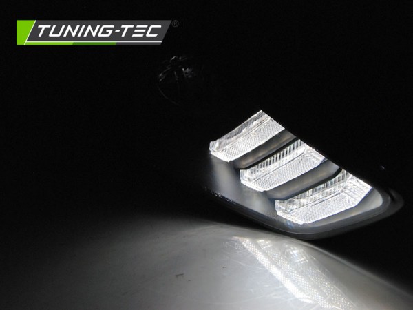 Scheinwerfer DRL LED Tagfahrlicht für Ford Focus 3 Bj. 15-18 Schwarz mit dynamischem Blinker