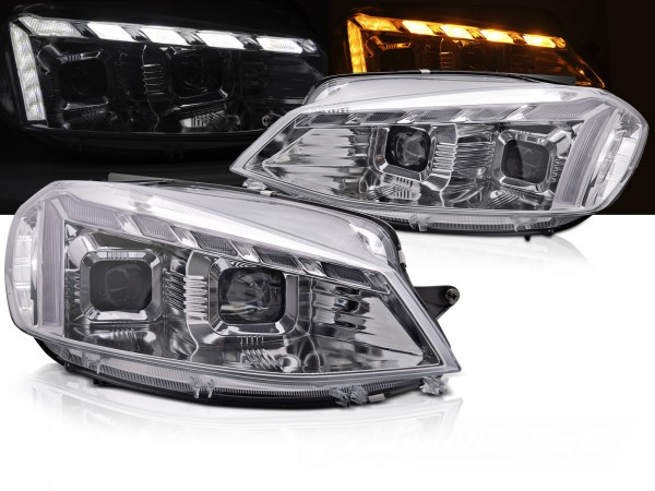 Scheinwerfer DRL LED Tagfahrlicht für VW Golf 7.5 VII Facelift Bj. 17-20 Chrom