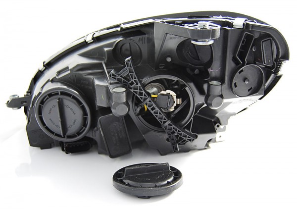 Scheinwerfer LED Tagfahrlicht Optik für Mercedes C-Klasse W204 Bj. 07-10 Schwarz