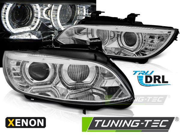 Xenon Scheinwerfer DRL LED Tagfahrlicht für BMW E92 E93 ohne AFS Bj. 05-10 Chrom
