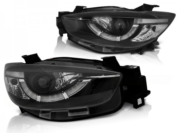 Scheinwerfer DRL LED Tagfahrlicht für Mazda CX5 Bj. 11-15 Schwarz