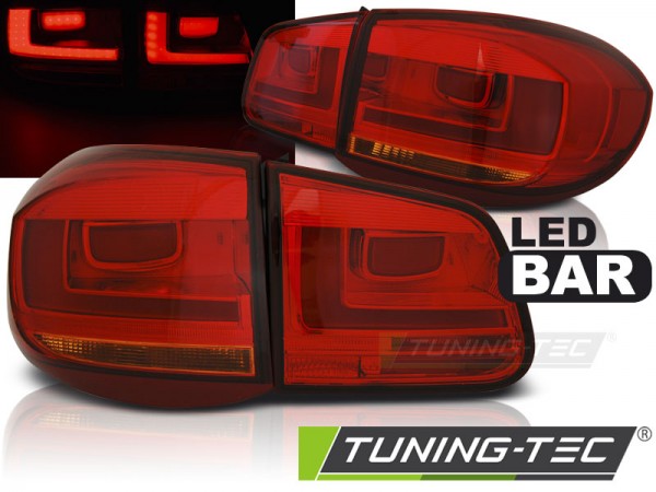 LED Lightbar Rückleuchten für VW Tiguan 5N Bj. 07-11 Rot/Gelb