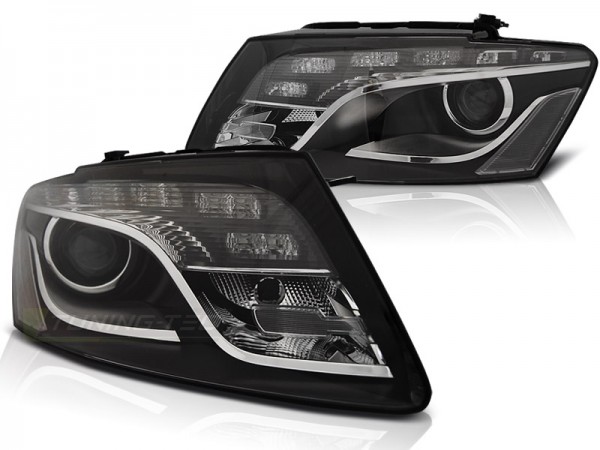 Scheinwerfer DRL LED Tagfahrlicht für Audi Q5 8R Bj. 08-12 Schwarz