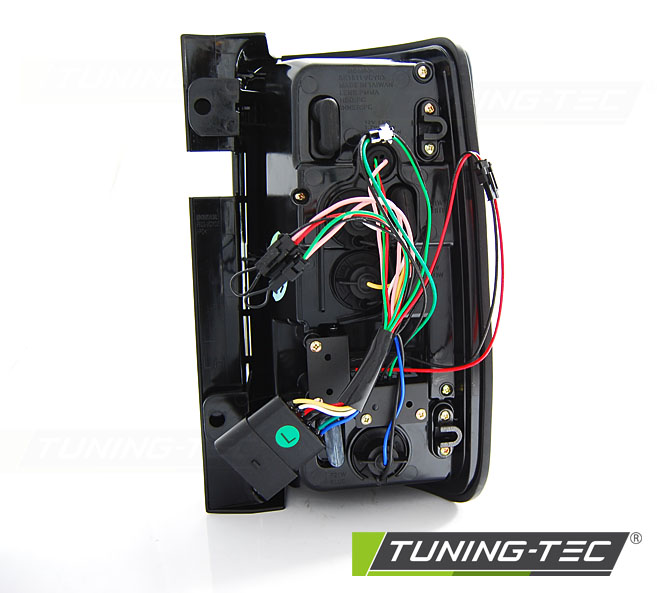 LED Lightbar Rückleuchten für VW Caddy 3 (2K) Bj. 03-14 Rot/Chrom