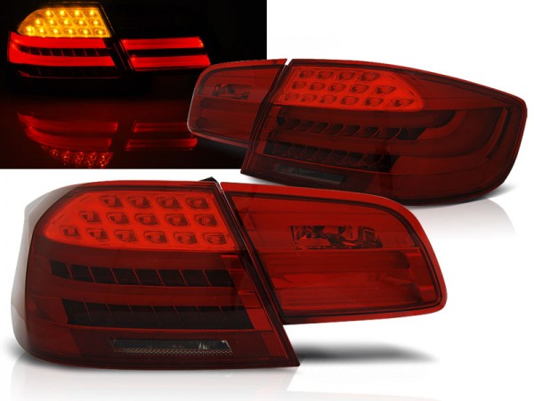 LED Lightbar Rückleuchten für BMW E92 Coupe Bj. 06-10 Rot/Smoke LCI Optik