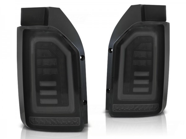 Voll LED Lightbar Rückleuchten für VW T6 Bj. 15-19 Smoke (Heckklappe / Halogen) w.L.
