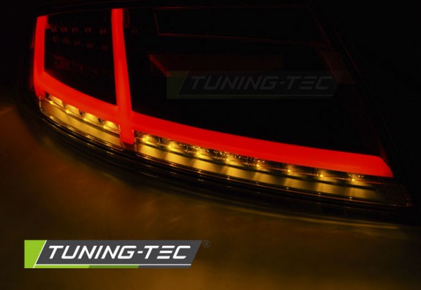 Voll LED Lightbar Rückleuchten für Audi TT 8J Bj. 06-14 Rot/Chrom dynamischer Blinker