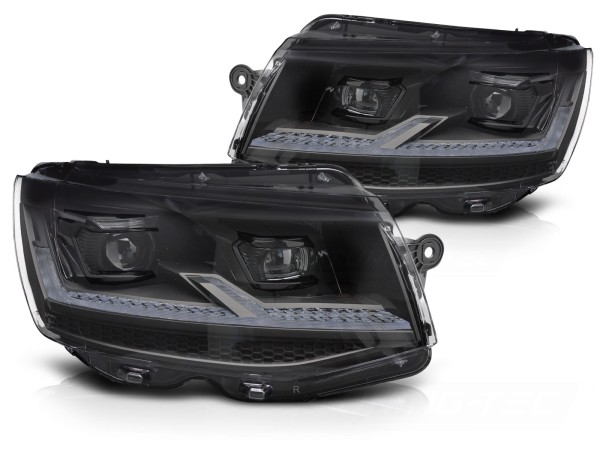 Voll LED Scheinwerfer Tagfahrlicht für VW T6 15-19 Schwarz dyn. LED Blinker - Black Edition