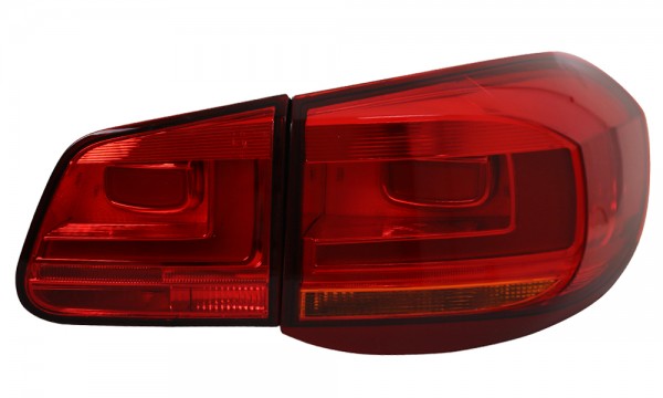 LED Lightbar Rückleuchten Facelift Optik für VW Tiguan 5N Bj. 07-11 Rot/Gelb
