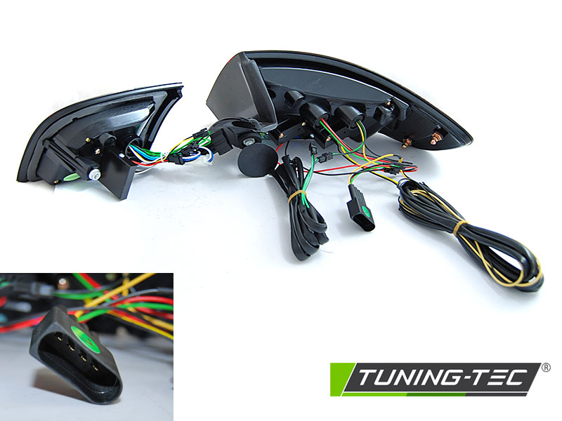 Voll LED Lightbar Rückleuchten für Audi A3 8P Sportback Bj. 04-08 Schwarz dynamischer Blinker