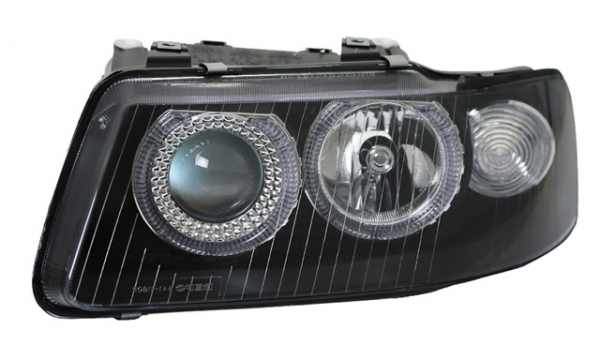 Scheinwerfer Angel Eyes für Audi A3 8L Facelift Bj. 00-03 Schwarz