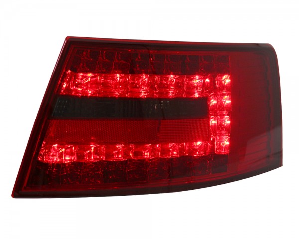 LED Rückleuchten für Audi A6 C6 4F Limo Bj. 04-08 Rot/Smoke 6-PIN