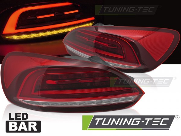 LED Lightbar Rückleuchten für VW Scirocco 3 (III) Bj. 08-14 Rot mit dynamischen Blinker
