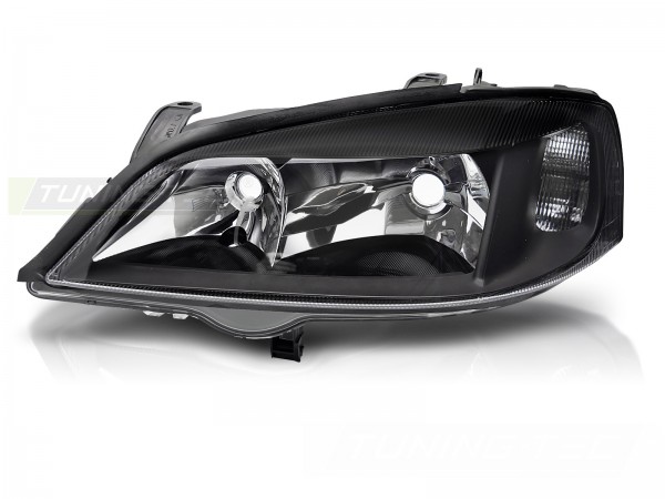 Scheinwerfer Halogen Links für Opel Astra G Bj. 98-05 Schwarz LWR H7 HB3 TYC