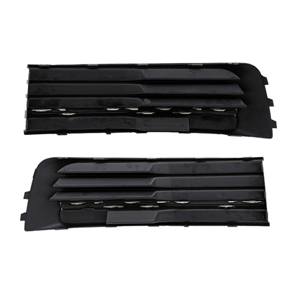 Set Gitter Grill Einsatz Stoßstange für VW T6 Bj. 2015-2019 Schwarz Hochglanz