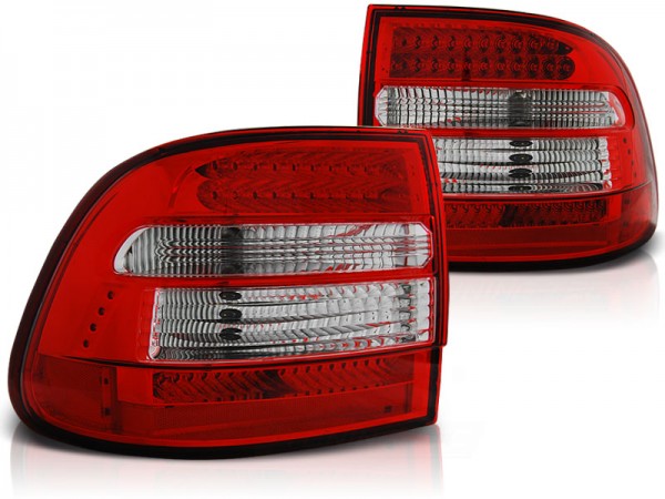 LED Rückleuchten für Porsche Cayenne 955 9PA Bj. 02-07 Rot/Chrom