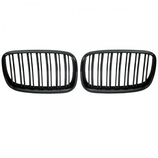 Kühlergrill Frontgrill für BMW X5 E70 X6 E71 Schwarz Klavierlack Doppelsteg