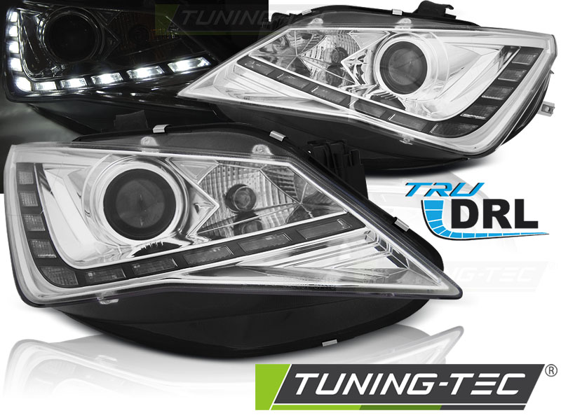 Scheinwerfer DRL LED Tagfahrlicht für Seat Ibiza 6J Facelift Bj. 12-15  Chrom, Bj. 2012 - 2015, Ibiza 4 (6J), Seat, Scheinwerfer