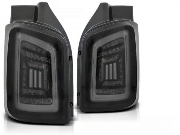 Voll LED Lightbar Rückleuchten für VW T5 / T5 GP Bj. 03-15 Smoke (Heckklappe) w.L.