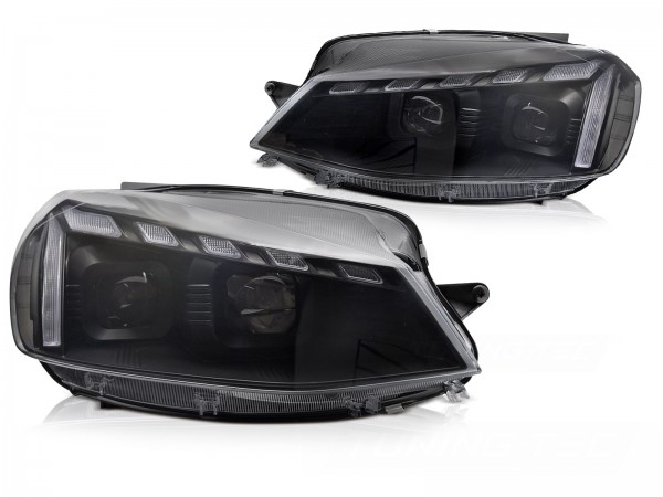 Voll LED Scheinwerfer Tagfahrlicht für VW Golf 7.5 VII Facelift Bj. 17-20 Schwarz