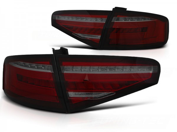 Voll LED Lightbar Rückleuchten für Audi A4 B8 (8K) Bj. 11-15 Rot/Smoke für LED