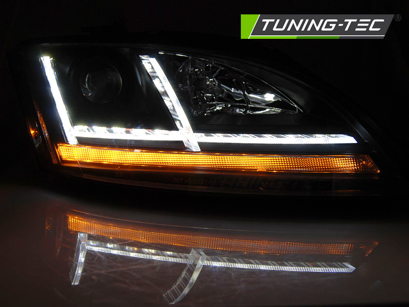Xenon Scheinwerfer DRL LED Tagfahrlicht für Audi TT 8J Bj. 06-10 Schwarz