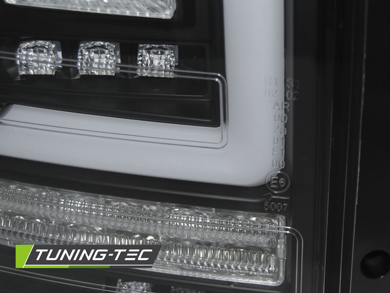 Voll LED Lightbar Rückleuchten fürVW T5 GP Facelift Bj. 09-15 Schwarz (Flügeltüren)