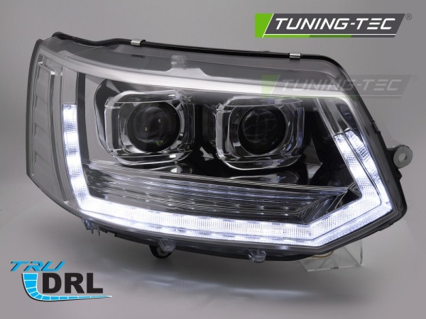 Voll LED Scheinwerfer Tagfahrlicht für VW T5 GP Facelift Bj. 10-15 Chrom mit LED Blinker