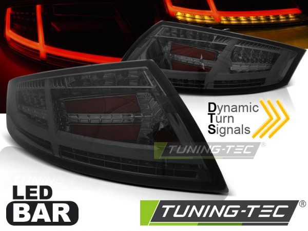 Voll LED Lightbar Rückleuchten für Audi TT 8J Bj. 06-14 Smoke dynamischer Blinker