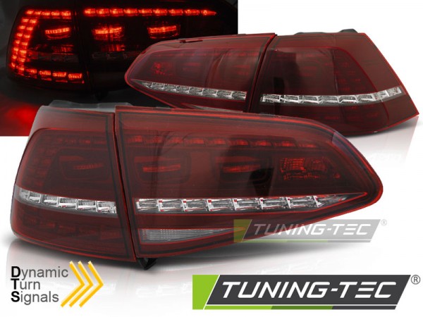 LED Rückleuchten für VW Golf 7 (VII) Limo Bj. 12-17 Rot/Chrom dynamischer Blinker