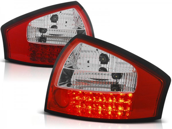 LED Rückleuchten für Audi A6 C5 4B Limo Bj. 97-04 Rot/Chrom