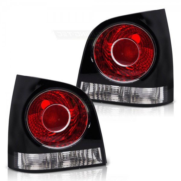 Rückleuchten Heckleuchten Set für VW Polo 4 9N3 Bj. 05-12 Schwarz TYC