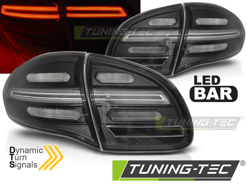 Voll LED Lightbar Rückleuchten für Porsche Cayenne 958 92A Bj. 10-14 Schwarz