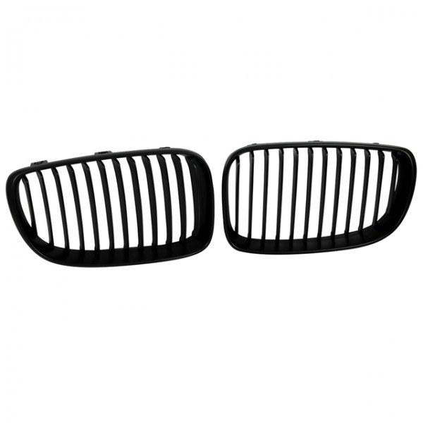 Nieren Kühlergrill 1er für BMW E81 E87 LCI Bj. 07-11 Schwarz Klavierlack Doppelsteg