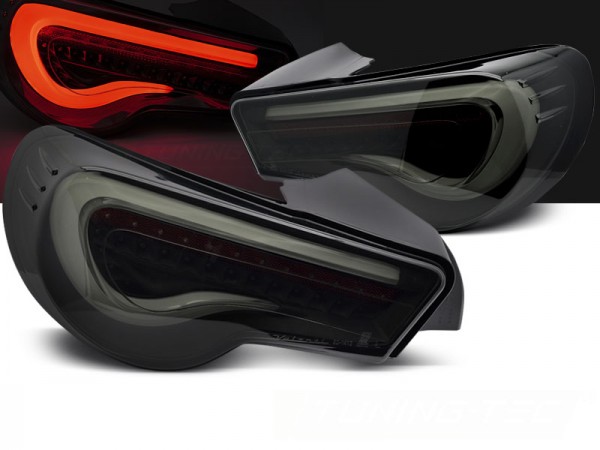 LED Lightbar Rückleuchten für Toyota GT86 Bj. 12-21 Smoke dynamischer Blinker