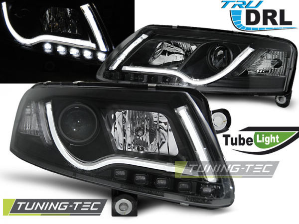 Scheinwerfer DRL LED Tagfahrlicht für Audi A6 C6 4F Bj. 04-08 Schwarz LTI