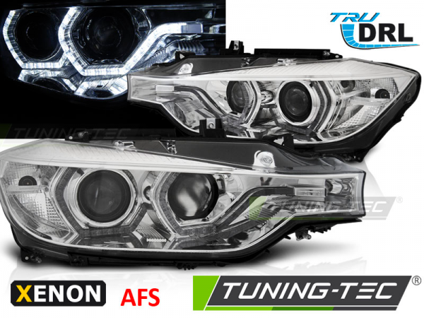 Xenon Scheinwerfer DRL LED Tagfahrlicht für BMW 3er F30 F31 Bj. 11-15 Chrom AFS