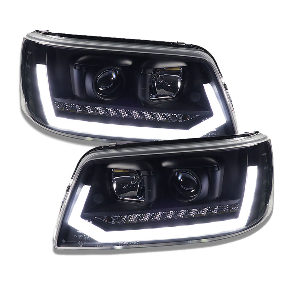 LED Tagfahrlicht Design Scheinwerfer für VW Golf 5 03-09 chrom mit