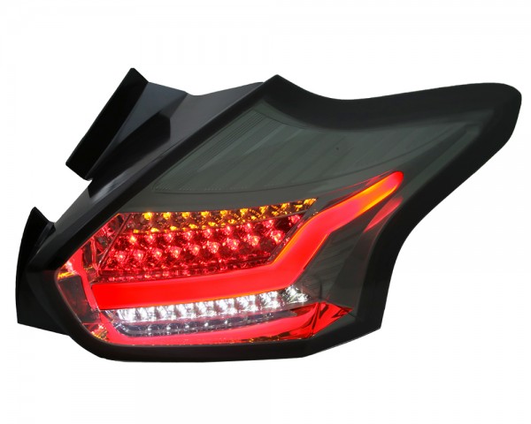 LED Lightbar Rückleuchten für Ford Focus MK3 Bj. 15-18 Smoke dynamischer Blinker