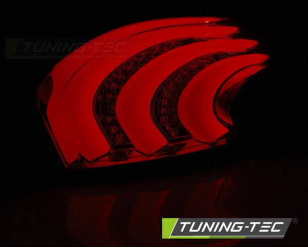 LED Lightbar Rückleuchten für Peugeot 208 Bj. 12-15 Rot/Smoke mit LED Blinker