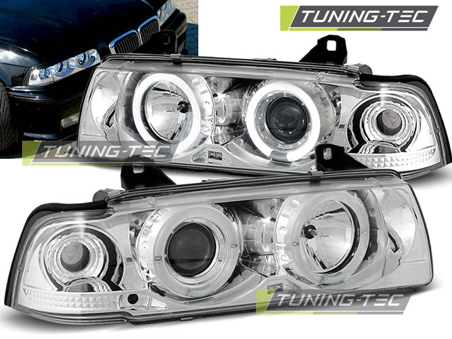 Scheinwerfer Angel Eyes für BMW 3er E36 Limo Touring Bj. 90-99