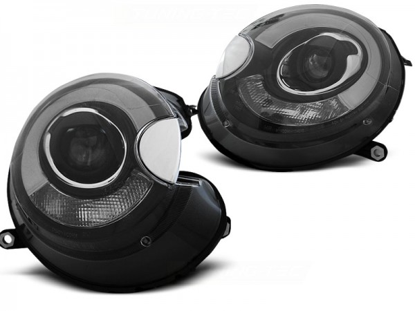 Scheinwerfer LED Tagfahrlicht Optik für Mini One Cooper Bj. 06-14 Schwarz LTI