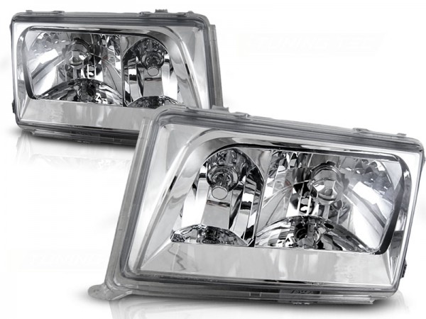 Scheinwerfer Klarglas für Mercedes E-Klasse W124 Bj. 85-93 Chrom