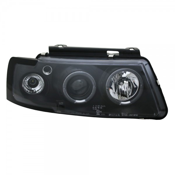 Scheinwerfer Angel Eyes für VW Passat 3B Bj. 96-00 Schwarz